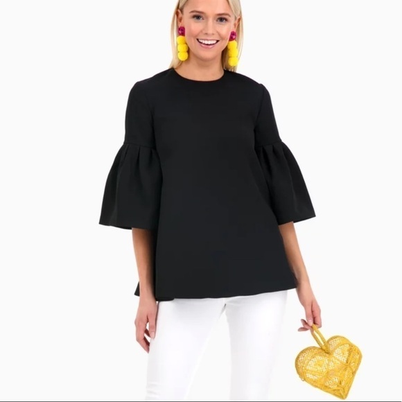 AVON LANE BY TUCKERNUCK Black Harper Bell Sleeve Blouse - Picture 1 of 9